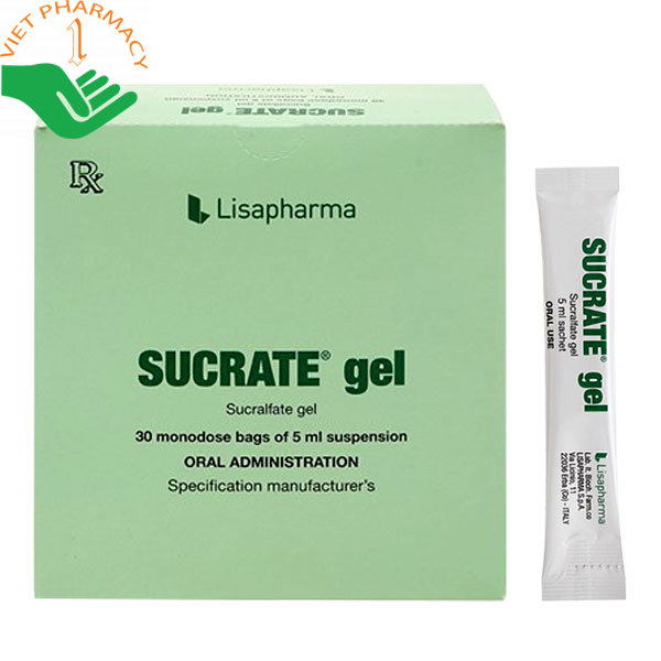 Thuốc Sucrate Gel 1g giúp điều trị viêm loét dạ dày, tá tràng